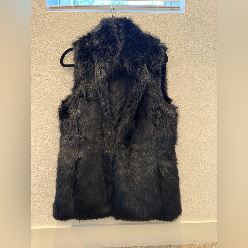 Banana Republic faux fur vest